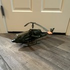 Gi Joe Green Model Helicopter With Orange Tail Detail
