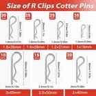 150 Pcs 7 Size Hardware Pins Cotter Pins Assortment Kit R Clips Hardware Pins Fo