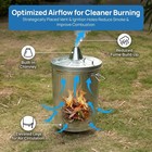 Gardenised 20-gallon Galvanized Steel Incinerator Can With 20-gallon  Silver 