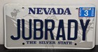 Vintage Nevada The Silver State Vanity    jubrady    License Plates Pair Excellent
