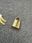 Louis Vuitton Padlock Lock 2 Key Brass Shinny Gold Number 315