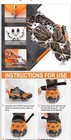 Ice Snow Anti Slip 32 Spikes Grips Grippers Crampons Chains For Hike Shoes Boot