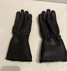 Vintage Harley-davidson Leather Riding Gauntlet Gloves Men   s Size Small Black