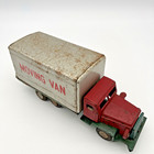 Vintage 1950 s Tin Litho Moving Van Friction Toy Truck Japan  dented 