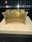 Antique Heavy Bronze Ormolu Jewelry Casket Filigree  Art Nouveau excellent  Cond