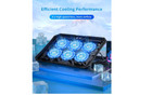 6 Fan Usb Cooler Laptop Cooling Pad Stand Quiet Led Light Radiator Pc Notebook