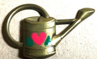 Nice Vintage Handpainted Watering Can Realistic Metal Button 1 3 8   