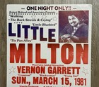 Little Milton Vernon Garrett Original 1981 Boxing Style Concert Poster Rare Vtg