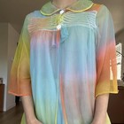 1960s Rare Rainbow Sherbet Peignoir Robe