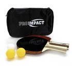 Ping Pong Set     2 Professional Wooden Paddles  3 Table Tennis Balls   Carry C   