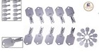 Durable 10-piece Forklift Key Set For Clark  Komatsu  Gradall   Hyster