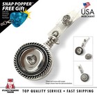 Rope Border Snap Button Badge Reel  Retractable Id Holder  Snap Clip