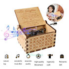 Birthday Gift Music Box Mom dad To Daughter Engraved Hand Crank Wooden Music Box