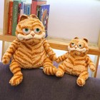 Fat Orange Tabby Cat Plush Toy 30cm Stuffed Animal Soft Kitty Doll Gift Kids