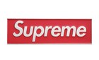 Supreme Chrome Adhesive Car Emblem With Enamel Filled Logo  7 5  X 2 2  Silver