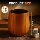 2 Pcs Buffalo Trace Bourbon Glasses Whiskey Tumbler Charred Wooden Mens Cup