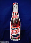 Pepsi Cola Glass Like Bottle Die Cut Out Metal Tin Sign Vintage Style Bar Garage