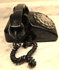 Vintage Bell System Western Electric Black Rotary Dial Desk Phone 500