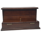 Vintage The Bombay Company Mahogany Stepped Letter Desk Organizer Hinged Storage