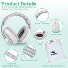 2-in-1 Baby Ear Muffs Noise Protection For 0-36 Months  Noise Cancelling Head   