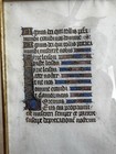 15th C Illuminated Book Of Hours Leaf Agnus Dei Vellum Framed Gothic Script