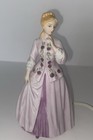 Vtg Underwriters Laboratories Porcelain Victorian Woman Night Light Lamp Japan