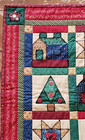 Handmade Finished Quilt Wall Hanging 16 25 x21 5  Christmas Tree Star Buttons