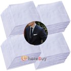 Lot 1 30 Handkerchiefs Cotton Classic Hankies Large Men Hankerchief Hanky Pocket