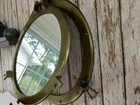 20 porthole Nautical Cabin Wall Decor Porthole Mirror Antique Brass Finish-large