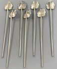 Sterling Silver 925 Straws Spoons Mint Julep Set Of 6 Jul03