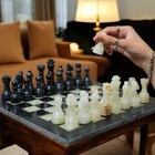 Marble Chess Board Game Modern Chess Pieces Black   Onyx Gift For Fathers Day