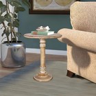 Wooden Pillar Round End Table  Modern Round Wooden Coffee Table  Living Room    