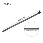 100pcs Cable Zip Ties 18 Inch Nylon Wire Ties Heavy Duty With 176 Lbs  Black