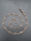 Antique Art Deco Gold Plated Doubl   Pocket Watch Chain France C1920s