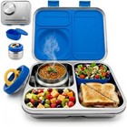 Stainless Steel Bento Lunch Box With 8 Oz Insulated Food Jar     54 Oz     Leak-r   