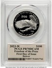 2023-w Proof Platinum Eagle 1 Oz Fdi Thomas Cleveland Art Deco Denver Pcgs Pr70