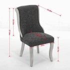 Lounge Accent Dining Seating Chairs Set Of 2 Mid Century Wood Trim Upholstered