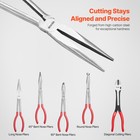 Vevor 5 Pcs Needle Nose Pliers 11 In Long Needle Nose Plier Set With Storage Bag
