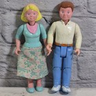 Fisher-price Loving Family Dollhouse 1993 Dad Figure   Mom Doll In Fabric Skirt