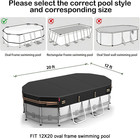 12x20 Ft Oval Pool Cover For Bestway intex coleman Frame Oval Pool   excellent W