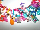 Plastic Bell Charm Necklace With Over 50 Charms 1980 s