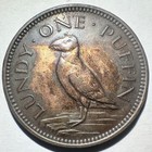 1929 Lundy 1 Puffin  Xf Reverse Tape Removed Obscure Country