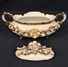 Capadimmonte 3d Flower Italian Covered Dish