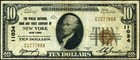 New York Ny-new York  10 1929 T-1 National Bank Note Ch  11034 Public Nb   Tc Vf