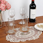 Modern Clear Coasters Set Of 5- Glass Cute Coasters For Drinks  Amber