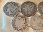 Lot Of 5 Mixed Date Morgan Silver Dollar Coins - 90  Silver 1885 1879 Usa Lot