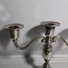 Vtg International Silver 3 Arm Silver Plate 7 5    Candelabra Candlestick Holder 