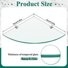 2 Pack Glass Corner Shower Shelves 2 Tier Shelves Shower Caddy Shelf Wall Mou   