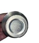 Vintage Pewter Vase Norway Embossed Floral Scroll Relief Mid Century Nordic Des