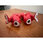 Vtg Japan Red Pixie Elf Figurines Pair Devils Ceramic Pixies 3 Inch Legs Crossed